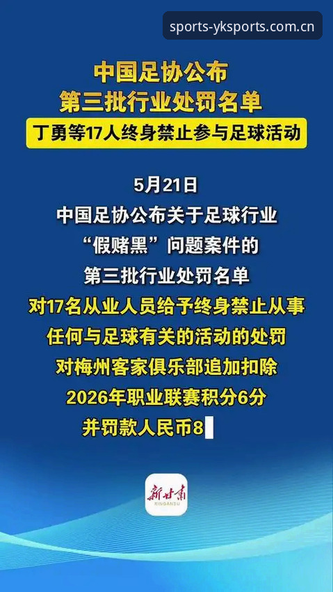 云开体育登录推荐 中国足协第三批禁足名单公布,哪些足球从业者被终身禁止参与足球活动?